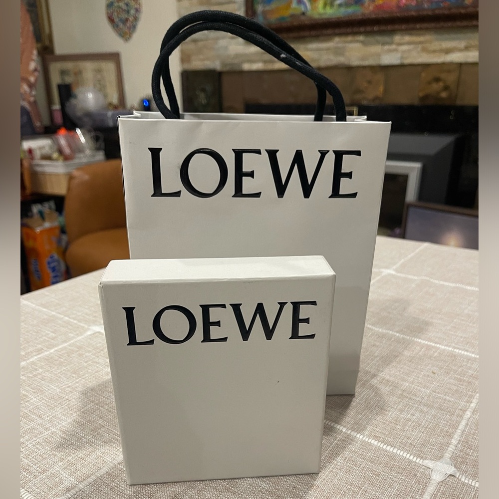 Loewe store bag, box, and dust bag